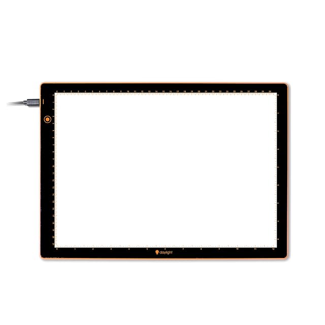 Tavoletta luminosa Daylight Wafer 1 in formato A4, accesa